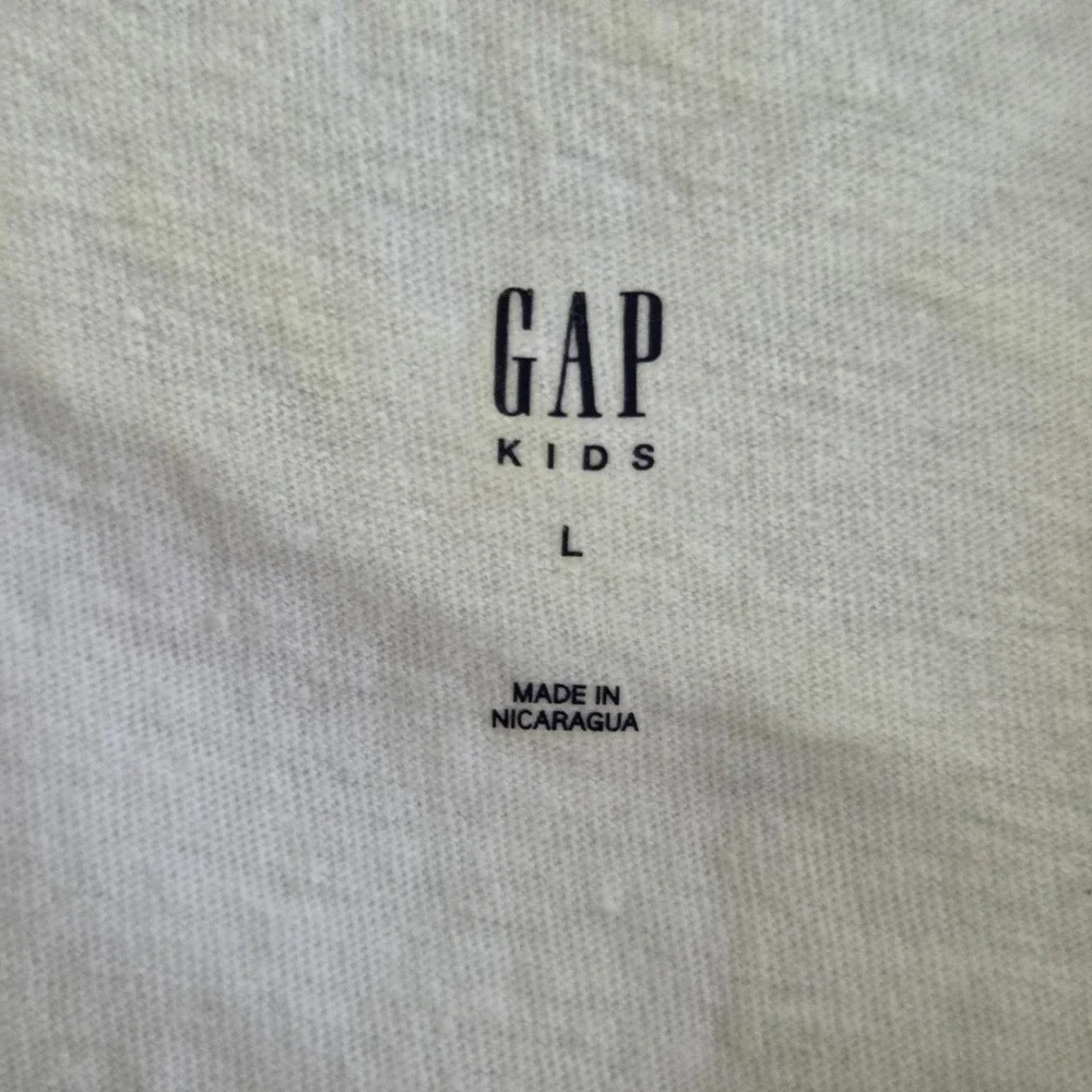 Gap Kids Shirt 10-11 White Camo Logo Graphic Tagless Short Sleeve Tee Top